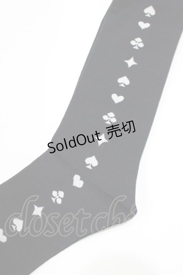 画像2: BABY,THE STARS SHINE BRIGHT / トランプアリスハイソックス  ブラック H-25-12-09-066-BA-ZA-NS-ZH (2)