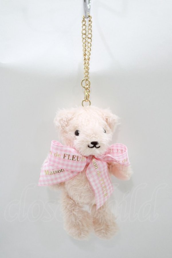 画像1: Maison de FLEUR / 酒々井プレミアムアウトレット店限定ベアチャーム/【Prucia】  ピンク H-25-12-09-071-LO-ZA-NS-ZH (1)