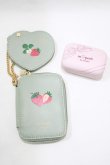 画像1: m petit by misako / AMハートミラー付ポーチ+ミラー付きケース  ミント/ピンク H-25-12-09-075-LO-ZA-NS-ZH (1)
