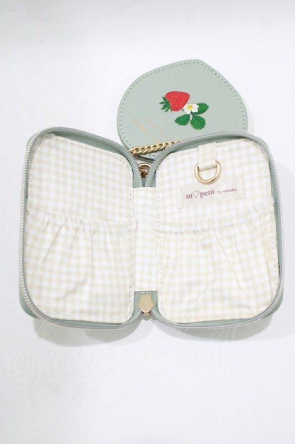 画像3: m petit by misako / AMハートミラー付ポーチ+ミラー付きケース  ミント/ピンク H-25-12-09-075-LO-ZA-NS-ZH (3)
