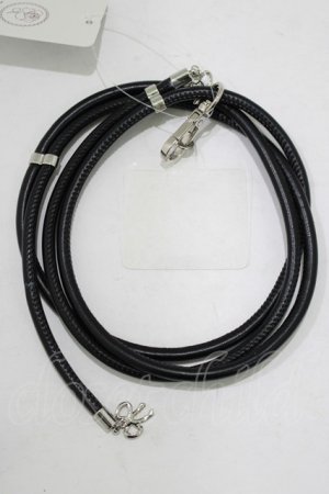画像: axes femme / スライド丸紐スマホストラップ  ブラック H-25-12-09-077-AX-ZA-NS-ZH