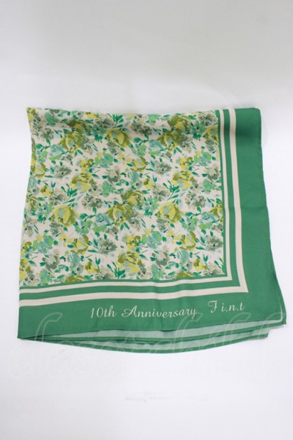 画像1: Fi.n.t / 10th Anniversaryスカーフ  GREEN H-25-12-09-080-CA-ZA-NS-ZH (1)