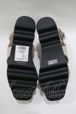 画像4: EATME / ロゴクロスウェッジサンダル S ベージュ H-25-12-09-082-LO-SH-NS-ZH (4)