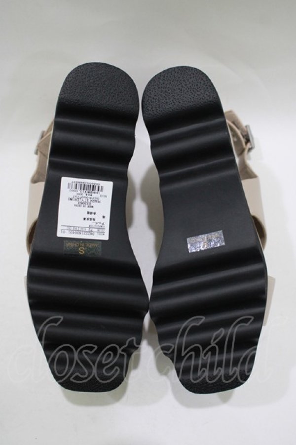 画像4: EATME / ロゴクロスウェッジサンダル S ベージュ H-25-12-09-082-LO-SH-NS-ZH (4)