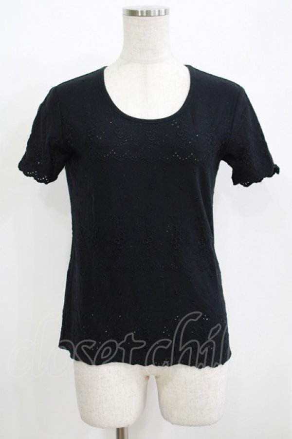 画像1: INGEBORG / 刺繍トップス Free ブラック H-25-12-09-083-LO-TO-NS-ZH (1)