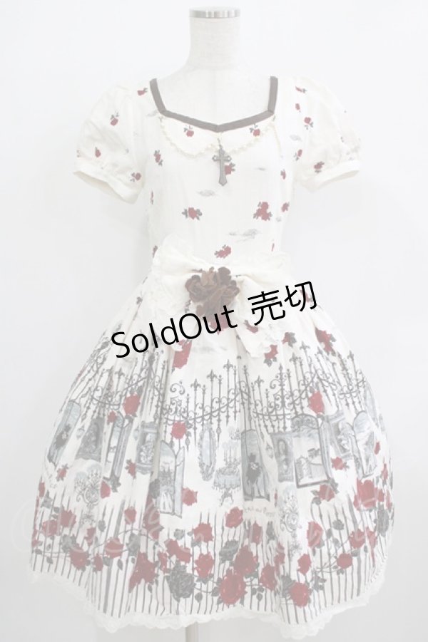 画像1: ALICE and the PIRATES / Vampire Prelude柄ワンピース Free アンティーク(生成） H-25-12-09-002-PA-OP-NS-ZH (1)