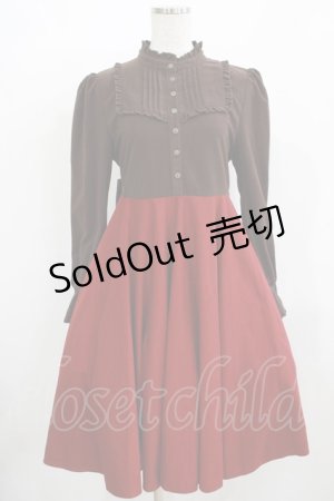 画像: Favorite / チョコレート＆クランベリーsweetワンピース M~L ブラウン/ボルドー H-25-12-09-015-LO-OP-NS-ZH