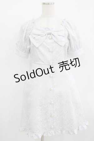 画像: Ank Rouge / フロントリボンJQパフワンピース M サックス H-25-12-09-018-CA-OP-NS-ZH