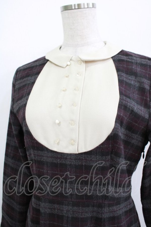 画像4: an another angelus / オーバルヨーク切替マーメイドチェックワンピース Free GRAY×PU H-25-12-09-021-CA-OP-NS-ZH (4)