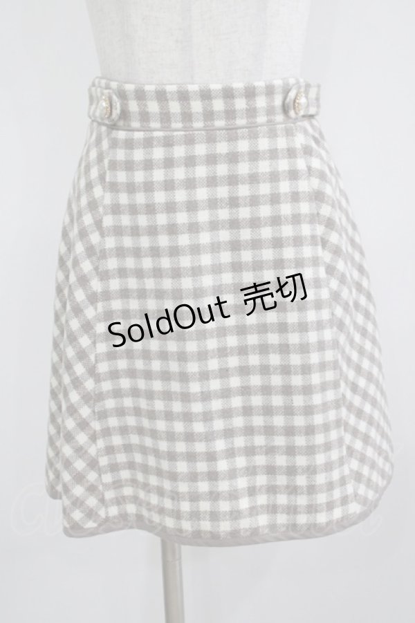 画像1: evelyn / チェック台形スカート Free ベージュ H-25-12-09-024-LO-SK-NS-ZH (1)