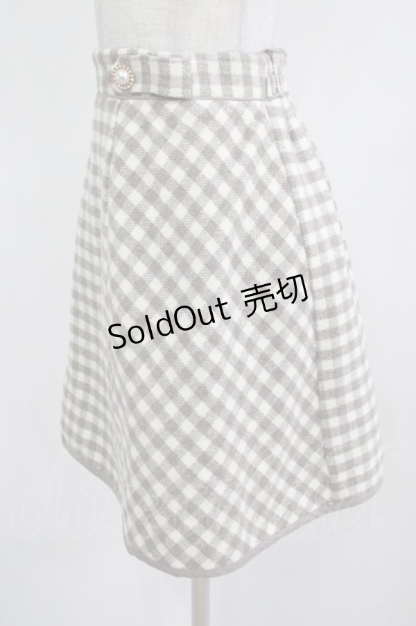 画像2: evelyn / チェック台形スカート Free ベージュ H-25-12-09-024-LO-SK-NS-ZH (2)