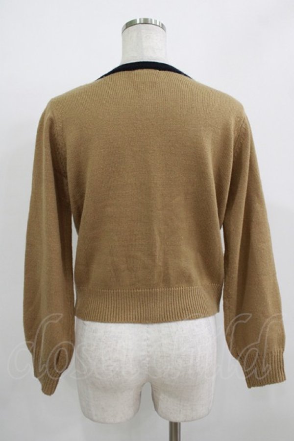 画像3: LEBECCA boutique / 初めて手を出すバイカラーニットカーディガン - ベージュ H-25-12-09-025-EL-TO-NS-ZH (3)