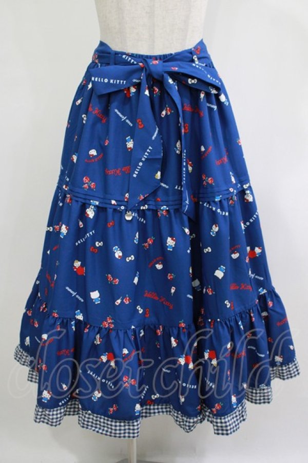 画像1: axes femme / ハローキティプリントスカート Free ブルー H-25-12-10-022-AX-SK-NS-ZH (1)