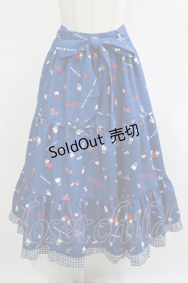 画像1: axes femme / ハローキティプリントスカート Free ブルー H-25-12-10-022-AX-SK-NS-ZH (1)
