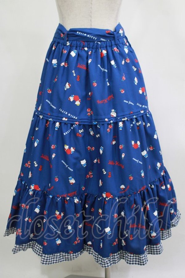 画像3: axes femme / ハローキティプリントスカート Free ブルー H-25-12-10-022-AX-SK-NS-ZH (3)