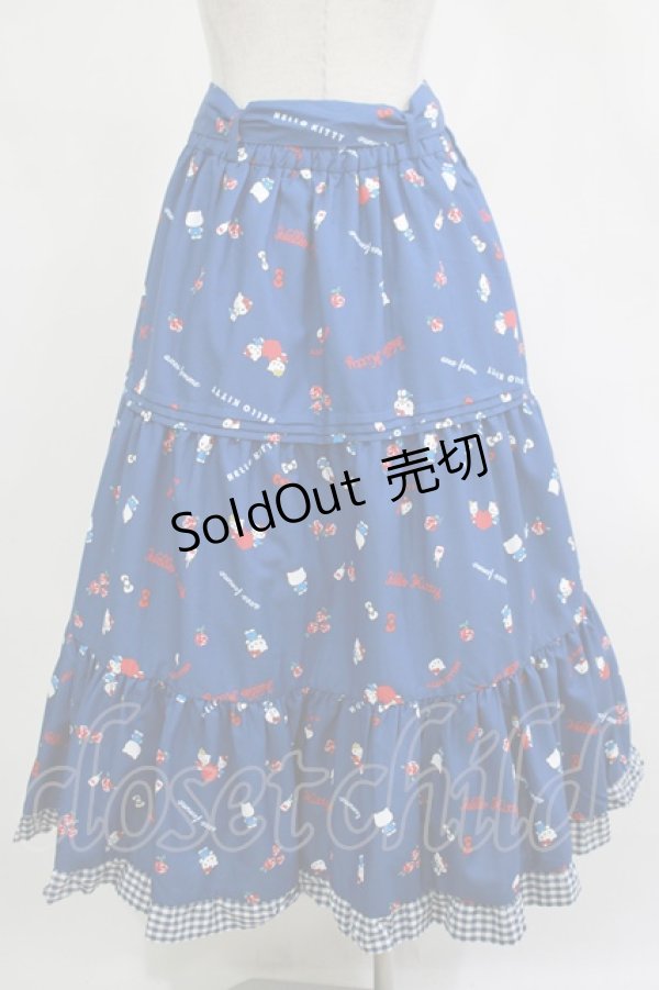 画像3: axes femme / ハローキティプリントスカート Free ブルー H-25-12-10-022-AX-SK-NS-ZH (3)