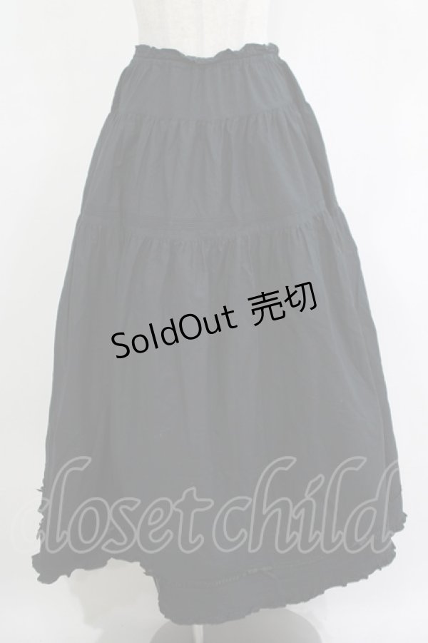 画像1: WONDERFUL WORLD / フリルスカート Free ブラック H-25-12-10-024-LO-SK-NS-ZH (1)