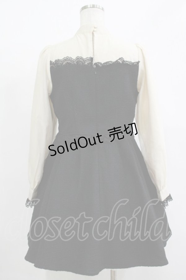 画像3: Rojita / ビジュボウタイリボンツイードワンピース Free ブラック/ベージュ H-25-12-10-029-LO-OP-NS-ZH (3)