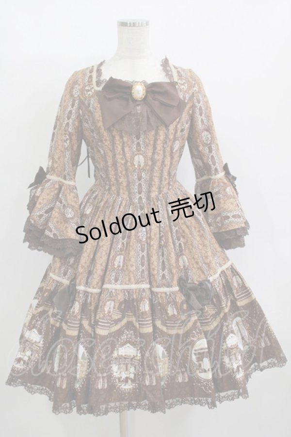 画像1: Angelic Pretty / カメオウィンドウDress Free ブラウン H-25-12-10-003-AP-OP-NS-ZH (1)