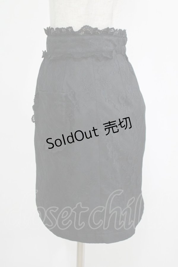 画像2: Ank Rouge / レーススカート M ブラック H-25-12-10-034-CA-SK-NS-ZH (2)