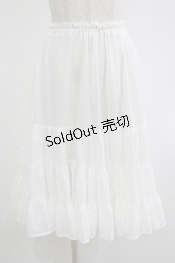 画像1: アトリエフク / フリルいっぱいパニエ 60cm丈 Free オフ H-25-12-10-037-EL-SK-NS-ZH (1)