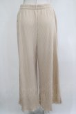 画像3: axes femme / カット素材プリーツパンツ M ベージュ H-25-12-10-038-AX-PA-NS-ZH (3)