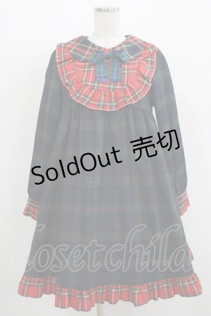 画像: Nile Perch / チェックワンピース Free グリーン/レッド H-25-12-10-004-LO-OP-NS-ZH