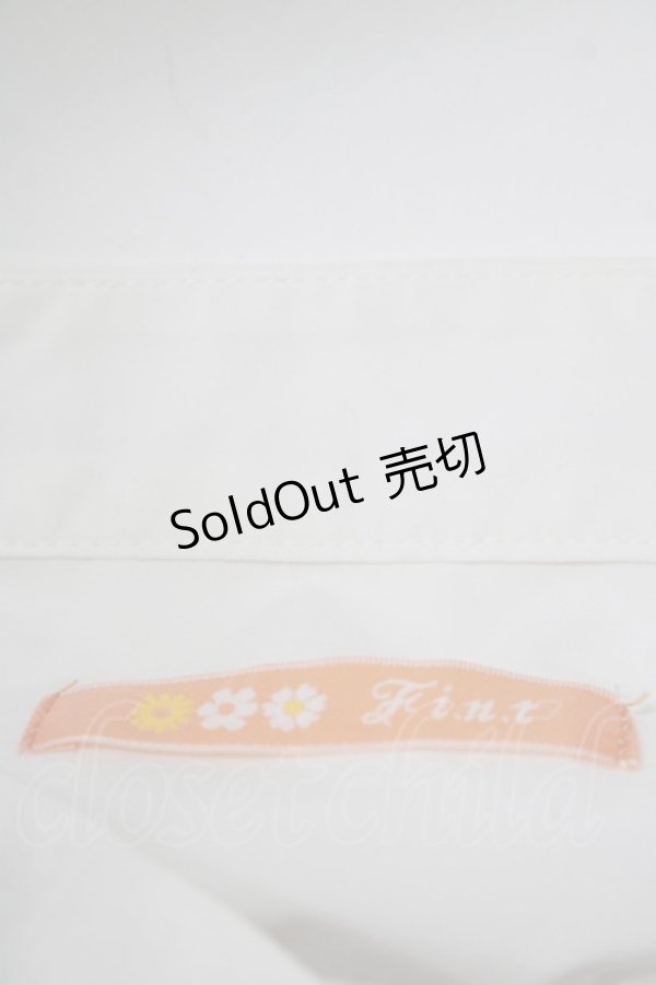画像4: Fi.n.t / ロゴ刺繍ボウタイ長袖ブラウス Free OFF WHITE H-25-12-10-045-CA-BL-NS-ZH (4)