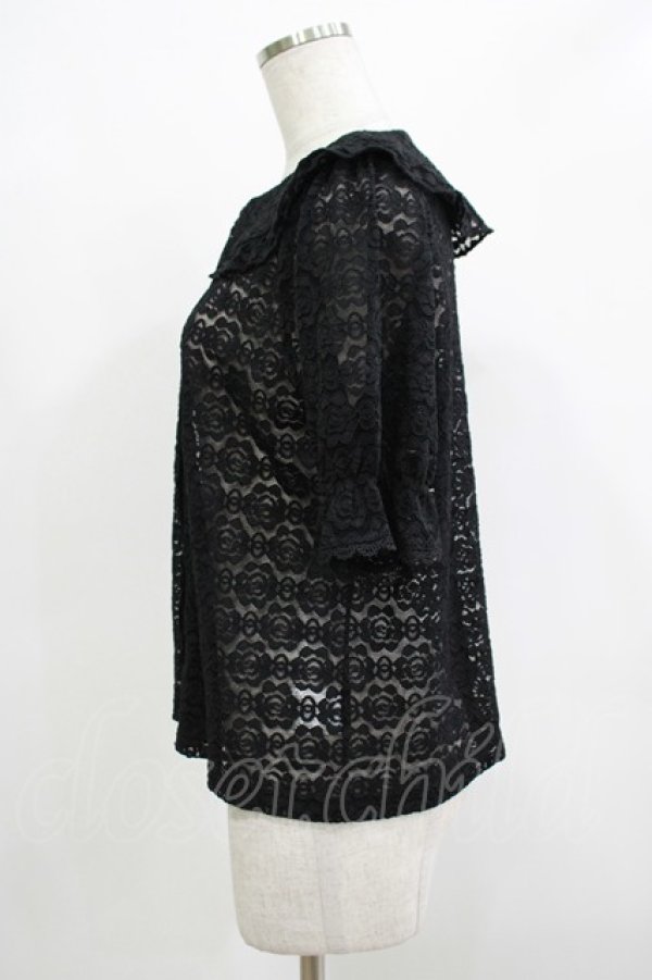 画像2: m petit by misako / TT* AOKレースブラウス M ブラック H-25-12-10-047-LO-BL-NS-ZH (2)