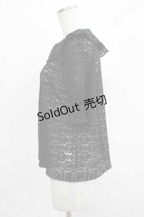 画像2: m petit by misako / TT* AOKレースブラウス M ブラック H-25-12-10-047-LO-BL-NS-ZH (2)