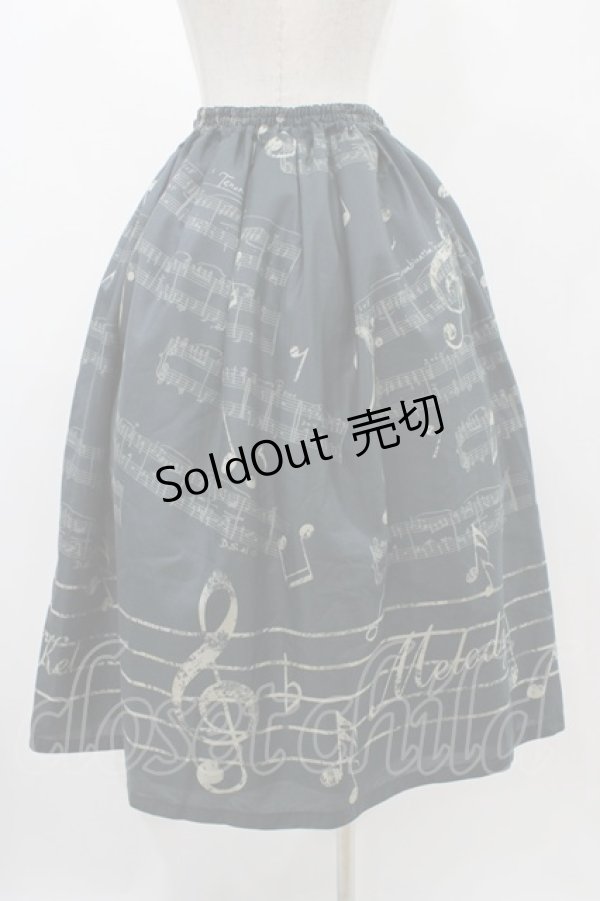 画像2: Melody BasKet / Ensemble Melodyスカート  ブラック H-25-12-10-1034-LO-SK-KB-ZH (2)