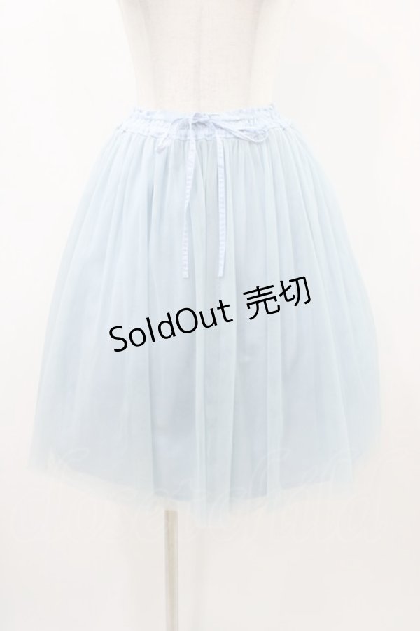 画像1: Jane Marple / ギャザーチュチュスカート  サックス H-25-12-10-1039-JM-SK-KB-ZT1230J (1)