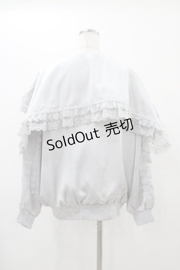 画像2: merry jenny / ribbonセーラーサテンブルゾン  ブルー H-25-12-10-1046-LO-JA-KB-ZH (2)