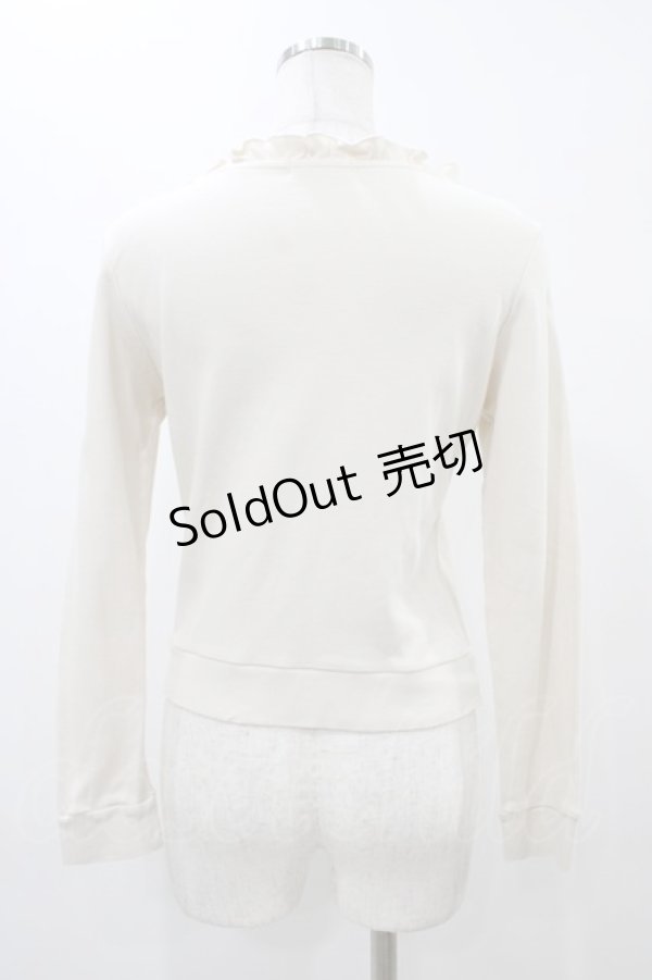 画像2: MILK / リボンカーディガン  アイボリー×ピンクリボン H-25-12-10-1049-ML-TO-KB-ZH (2)