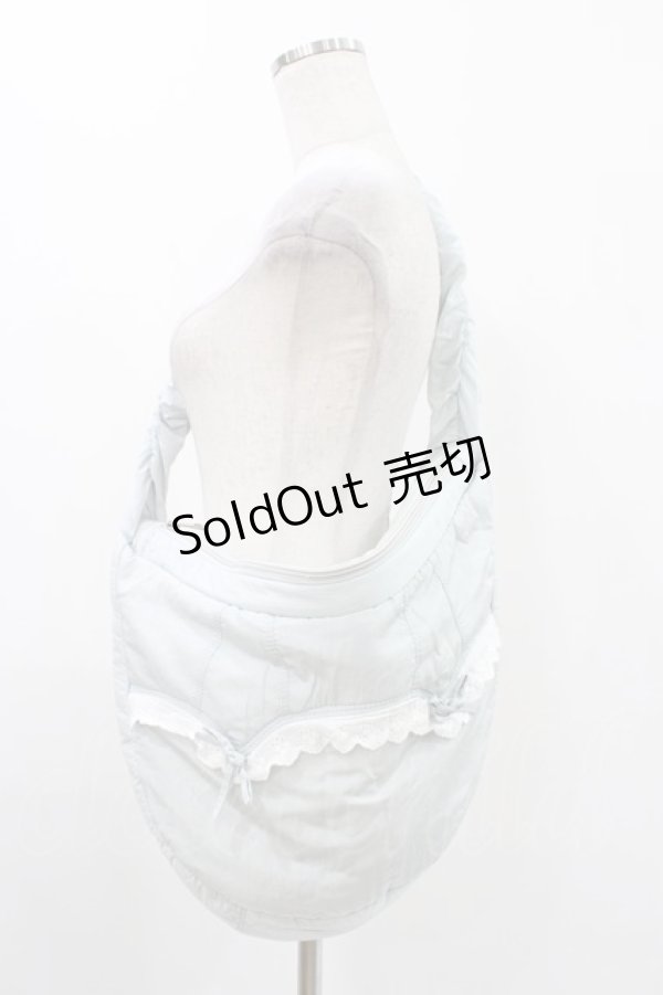 画像1: merry jenny / サテンハーフムーンショルダーbag  ブルー H-25-12-10-1007-LO-BG-KB-ZH (1)