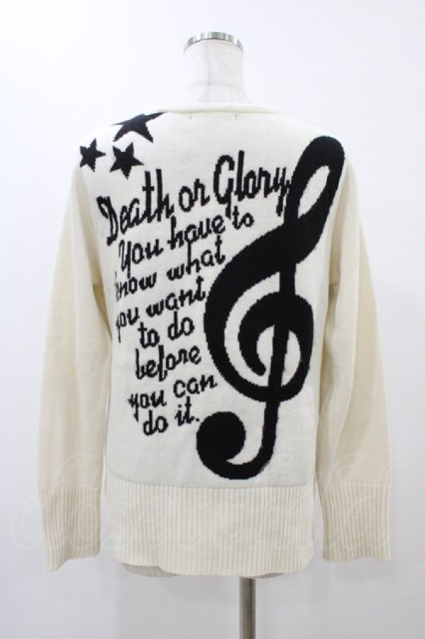 画像2: HELL CAT PUNKS / ニットカーディガン  オフホワイト H-25-12-10-1050-PU-TO-KB-ZH (2)