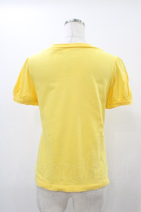 画像2: Jane Marple / リボンパフカットソー  イエロー H-25-12-10-1052-JM-TO-KB-ZT262 (2)