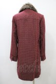 画像2: axes femme / ファーカラードットコート  ボルドー H-25-12-10-1055-AX-CO-KB-ZH (2)