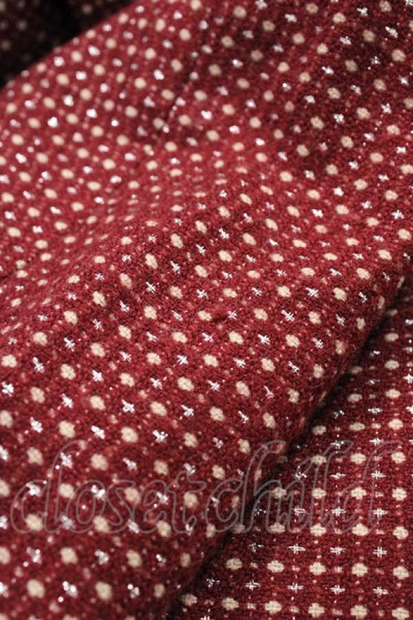 画像3: axes femme / ファーカラードットコート  ボルドー H-25-12-10-1055-AX-CO-KB-ZH (3)