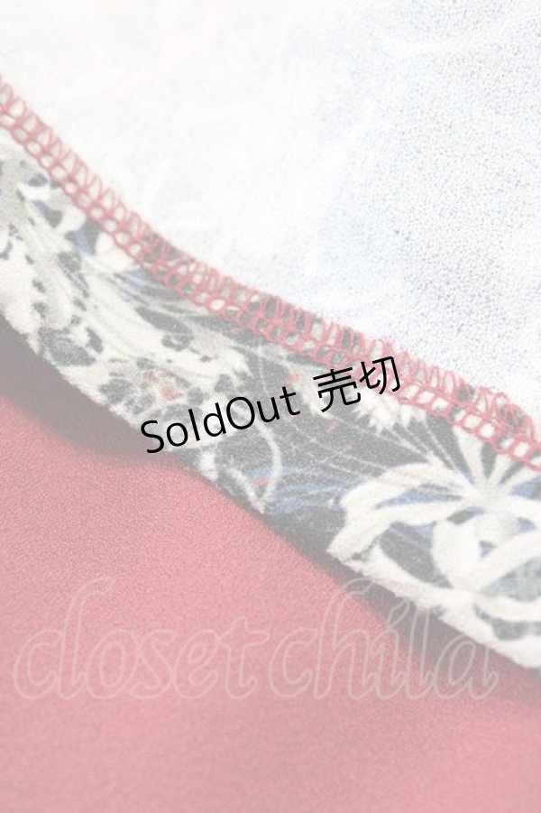 画像3: Qutie Frash / チャイナワイドパンツ  レッド H-25-12-10-1012-QU-PA-KB-ZH (3)