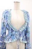 画像4: Qutie Frash / 着物フリルショートカーデ  水色 H-25-12-10-1017-QU-OP-KB-ZH (4)