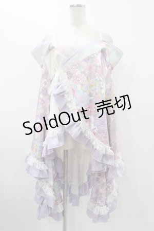 画像: Qutie Frash / オフショル着物カーデ  ライトパープル H-25-12-10-1018-QU-TO-KB-ZH