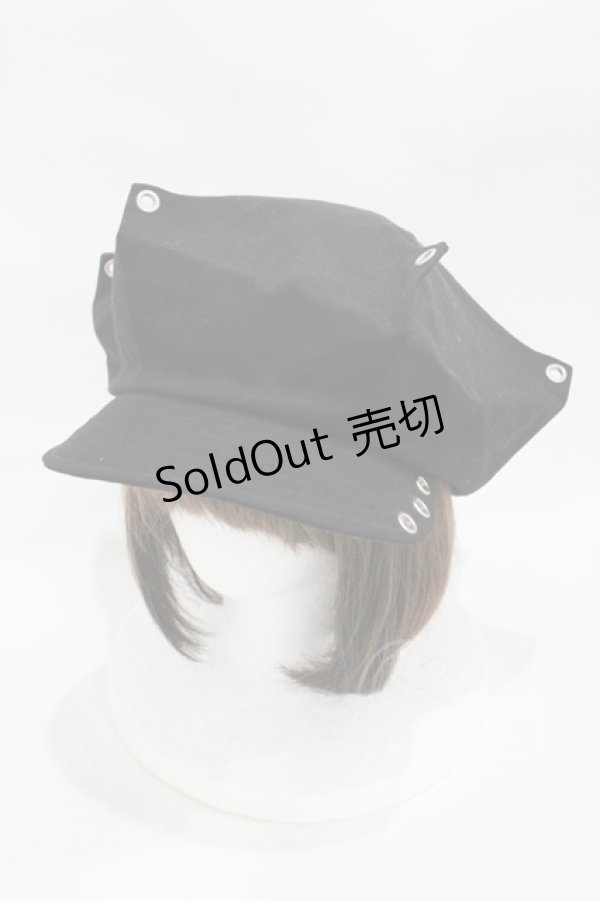 画像1: uf. / ツノツノキャスケット  ブラック H-25-12-10-1003-0-AC-KB-ZH (1)