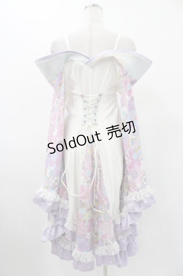 画像2: Qutie Frash / オフショル着物カーデ  ライトパープル H-25-12-10-1018-QU-TO-KB-ZH (2)