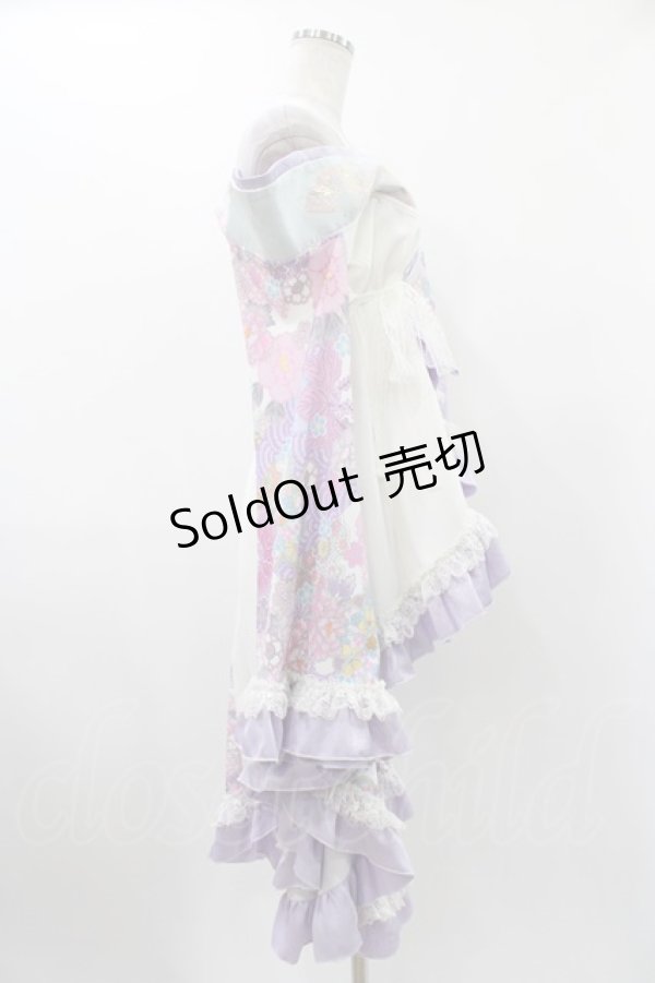 画像3: Qutie Frash / オフショル着物カーデ  ライトパープル H-25-12-10-1018-QU-TO-KB-ZH (3)