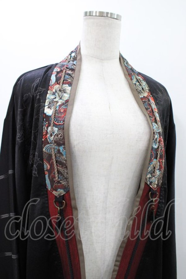 画像4: Ozz oneste / 彼岸刀刺繍羽織  黒 H-25-12-10-1019-OO-JA-KB-ZH (4)