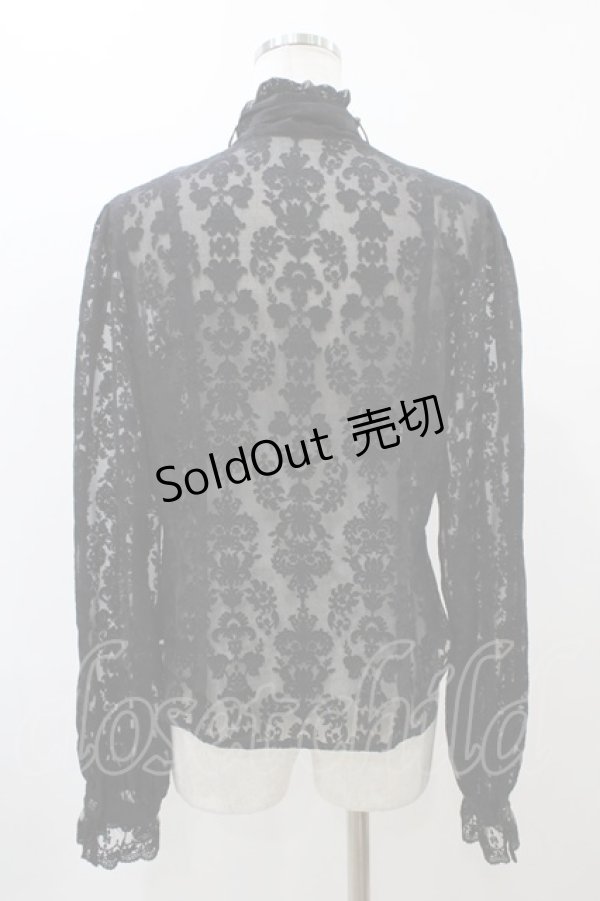 画像2: Moi-meme-Moitie / タイニーローズレースリボンブラウス 9号 ブラック H-25-12-10-1020-MO-BL-KB-ZH (2)