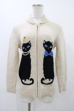 画像: Leur Getter / ロイヤルキャットニットジャケット  アイボリー H-25-12-10-1021-LU-JA-KB-ZH