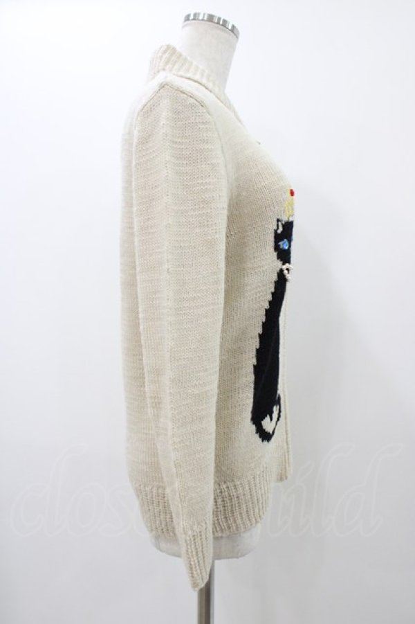 画像3: Leur Getter / ロイヤルキャットニットジャケット  アイボリー H-25-12-10-1021-LU-JA-KB-ZH (3)