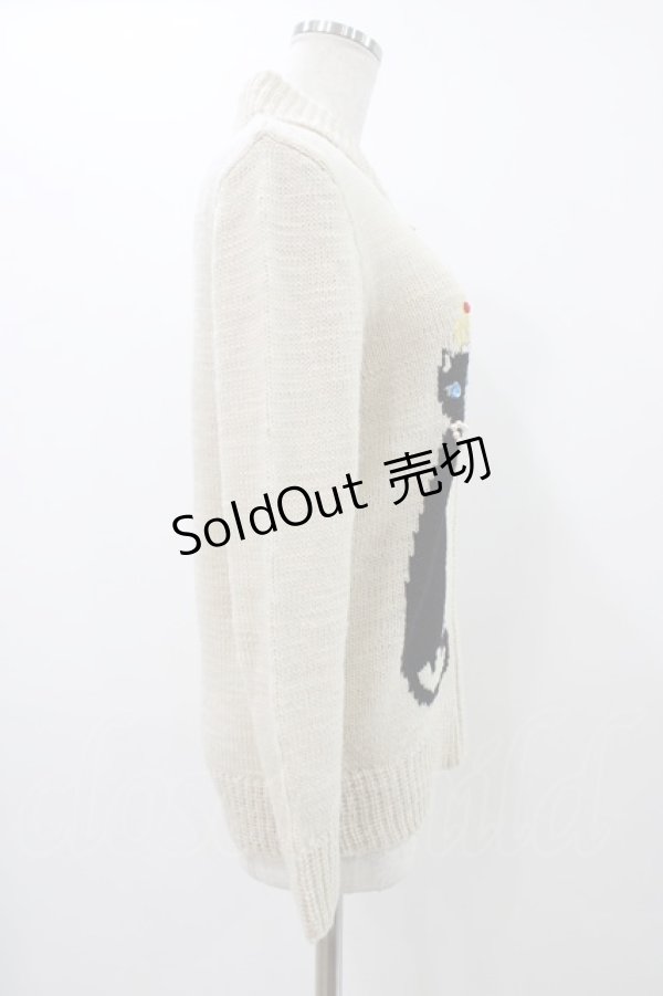 画像3: Leur Getter / ロイヤルキャットニットジャケット  アイボリー H-25-12-10-1021-LU-JA-KB-ZH (3)